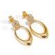 CZ Teardrop Dangle Earrings