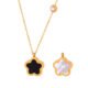 Reversible Shell Moon Pendant Necklace