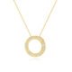 CZ Diamond Love Circle Pendant Necklace
