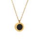 Roman Numeral Double Sided Pendant Necklace