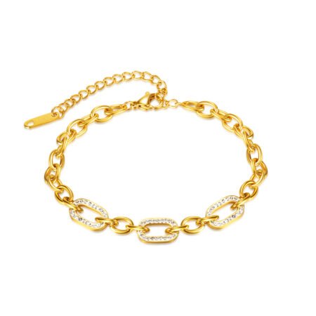 Zirconia Diamond U Chain Bracelet