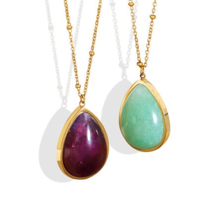 Natural Stone Pendant Necklace