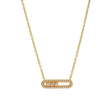 Sliding Stone Necklace