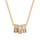 Triple CZ Ring Necklace