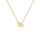 Mini Double Linked Heart Pendant Necklace