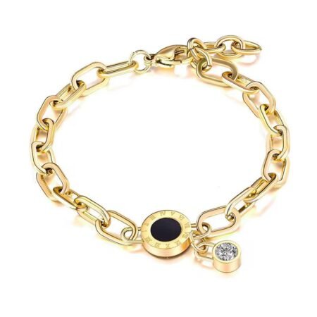 Roman Numeral Link Chain Bracelet