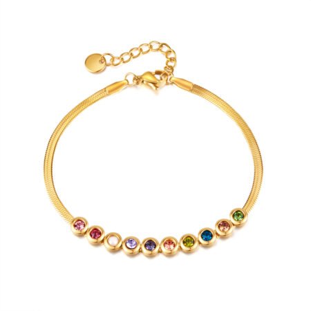 Rainbow Birthstone Bracelet