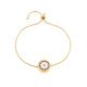 Round Flower Pendant Adjustable Chain Bracelet