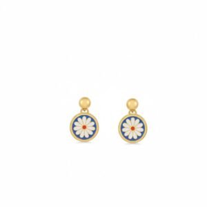 Round Flower Earrings