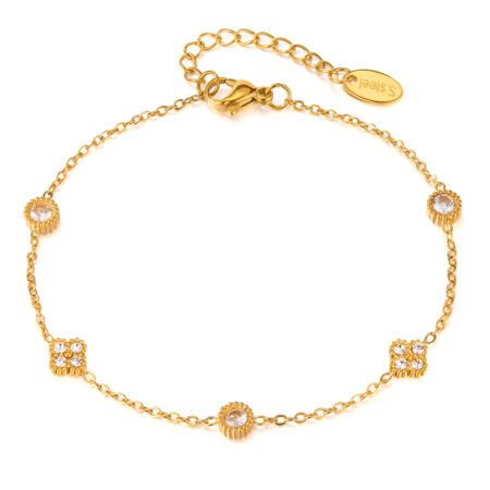Mini Clover Link Chain Bracelet