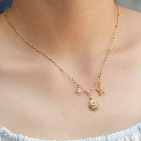 Seashell & Starfish Layered Necklace