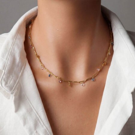 Twisted Crystal Drop Necklace