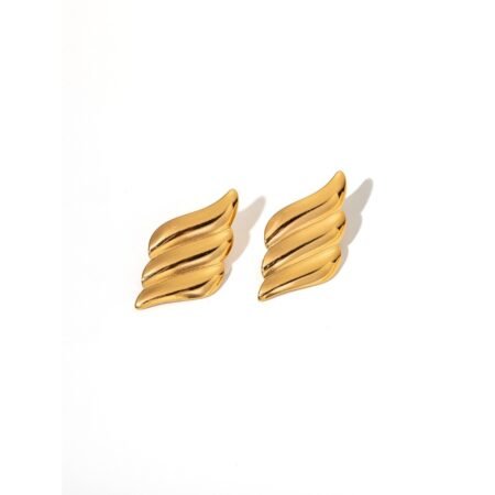 Twisted Wave Stud Earrings